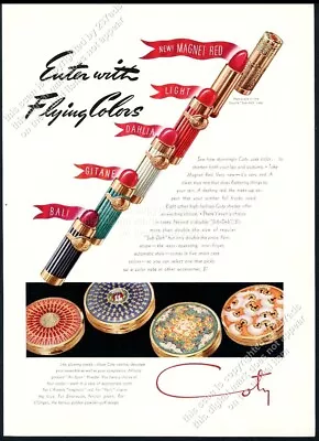 1939 Coty Lipstick Magnet Red Bali Gitane Dahlia Light Vintage Print Ad • $9.99