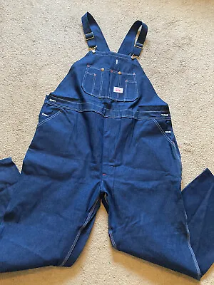 $24 • Buy NWT Men’s Darkwash ROUND HOUSE Denim Overalls Size 48 X 32 NEW WITH TAGS