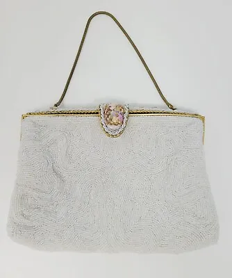 Antique CHARBET Beaded Purse Evening Bag Made In France - Read • $49