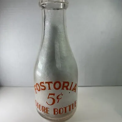 $35 • Buy Antique Milk Bottle Fostoria Ohio Quart Great Graphics