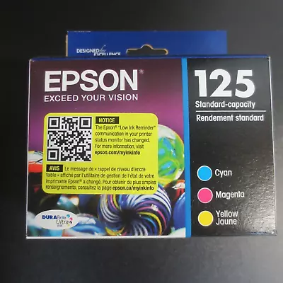 Epson 125 Standard Capacity Color Ink Cartridge - Cyan Magentayellow • $17.99