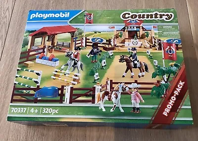 PLAYMOBIL Country Farm Horse Riding Arena Equestrian Show Jumping Playset 70337 • £26