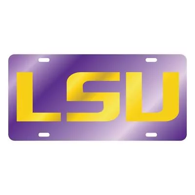 LSU Tigers Purple-Gold Mirrored License Plate / Car Tag  • $24.95