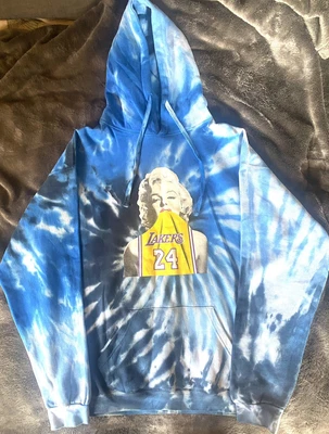$14 • Buy Mens XL Blue Lakers Marilyn Monroe Kobe Tie Dye Hoodie Pre-Owned