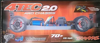 Traxxas 4-Tec 2.0 1/10 AWD VXL Brushless RTR CarChassis W/TQi TSM & Accessories • $500
