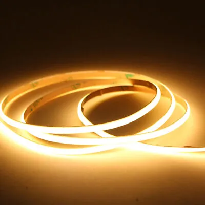 COB LED Light Strip Thin 4mm LED Strip 12V Flexible Tape Lights For Car Home DIY • $7.22