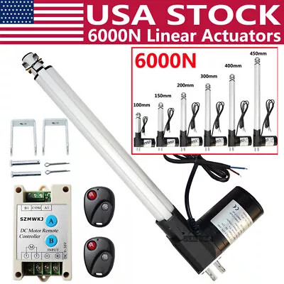 1320lb Linear Actuator 4 -18  Heavy Duty 6000N 12V Motor Controller RV Auto Lift • $79.99