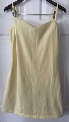 Moda International Babydoll Mini Dress Size Large Yellow Strap With Padded Bra • $8.99