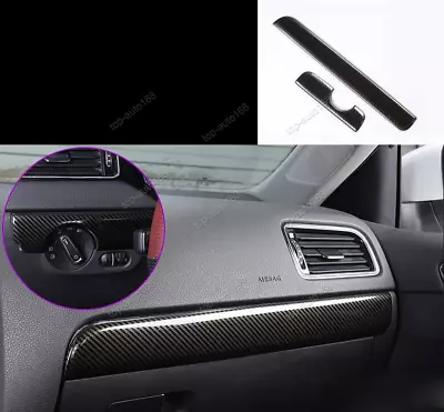 ABS Carbon Fiber Dashboard Console Trim Strip Cover 2PCS For VW Jetta 2016-2018 • $44.57