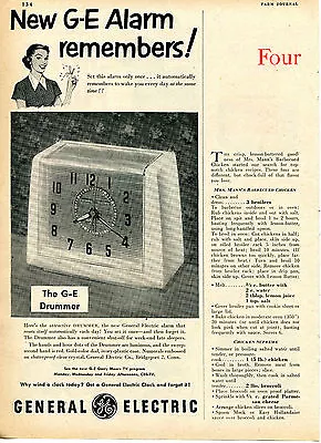 1951 GE General Electric Drummer Alarm Clock Print Ad • $9.99
