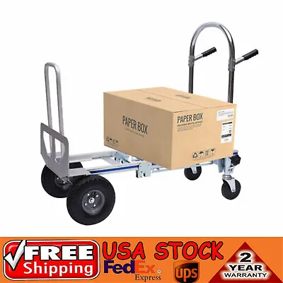 Aluminum Folding Hand Truck Dolly Cart W/ Wheels Luggage Cart Trolley For Moving • $172.24