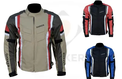Mens Motorcycle Waterproof Cordura Textile Jacket Motorbike CE Armoured • $28.49
