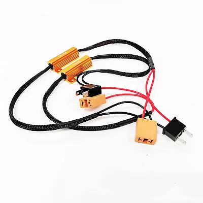 SOCAL-LED H7 HID Resistor Relay Harness 50W Headlight Anti-Flickering Adapter • $12.29