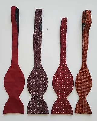 Vtg 4 Lot Bloomingdale's Wide Butterfly Bow Tie Polka Dot Plaid  Men's Ties. • $100