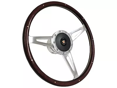1969-89 Cadillac 9 Bolt Espresso Deluxe Wood Steering Wheel Kit Telescopic Hub • $368.99