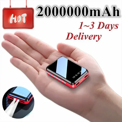 $26.99 • Buy Mini Power Bank 2000000mAh Battery 2USB Portable Charger External Fast Charging