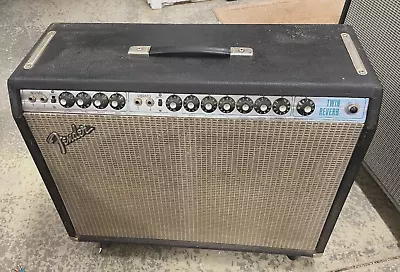 Fender Twin Reverb Silverface 1976 All Tube Amplifier W/ FTSW 2X12 - Original • $1095