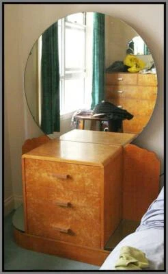 $450 • Buy Art Deco 1930s Birds Eye Maple Dressing Table