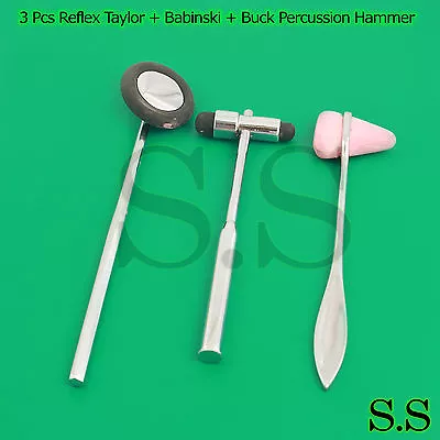 Set Of 3 Pcs Reflex Taylor + Babinski + Buck Percussion Hammer Mallets • $13.80