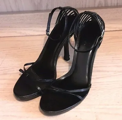 Mixx High Heel Sandals Strap Women Shoes Size 8 - Black - Made In Brazil • $29.99