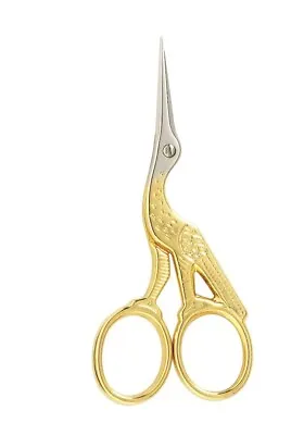 2 Decorative & Emboridery Scissors 3.1/2  Straight Blades Gold Plated Handle • $23.90