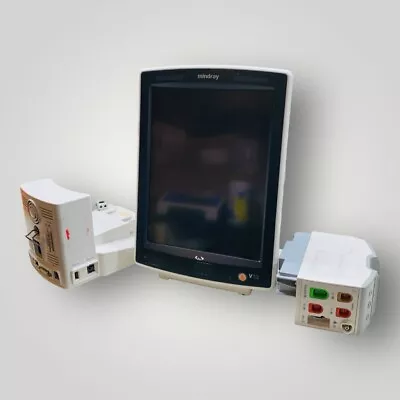 MINDRAY V12 Monitor With V-Dock & Module Ref Multiparamiter SPO2 EKG TempIBP • $549