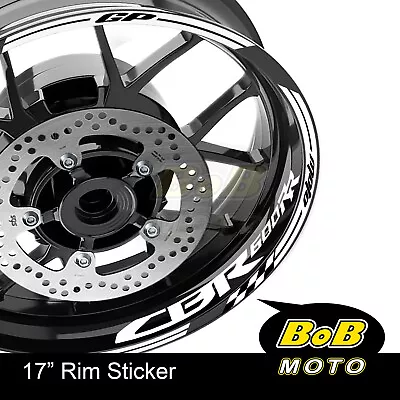 17 In Wheel Sticker Decals Checkered For Honda CBR600RR 2003-2020 15 16 17 18 19 • $26.49