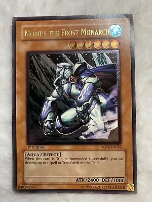 Yu-Gi-Oh Mobius The Frost Monarch 1st Edition Ultimate Rare (SOD-EN022) HP • $120