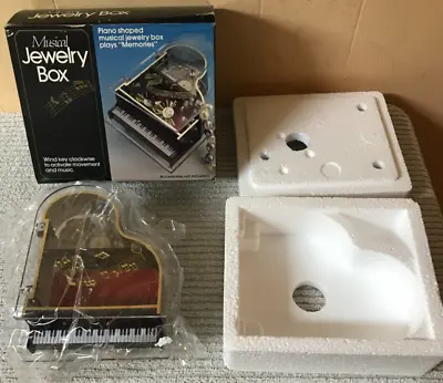 NEW NIB Musical 6  X 5  PIANO Shaped JEWELRY BOX • $8.99