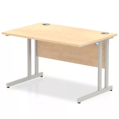 Impulse 1200 X 800Mm Straight Desk Maple Top Silver Cantilever Leg I000349 • £248.55
