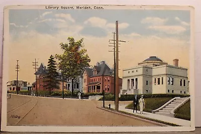 Connecticut CT Library Square Postcard Old Vintage Card View Standard Souvenir • $0.50