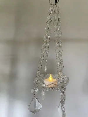£35 • Buy Chandelier  Style Tea Light Holders With Battery Candle. Recycled