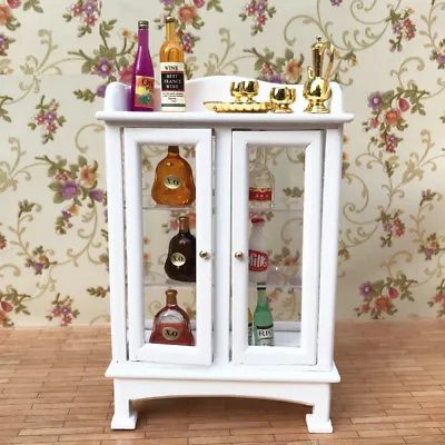 1:12 Dollhouse Miniature Furniture Cake Wine Display Cupboard Cabinet Shelf Case • $14.24
