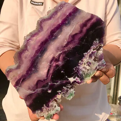 6.14lb Natural Beautiful Rainbow Fluorite Crystal Rough Stone Specimens Cure • $2.25