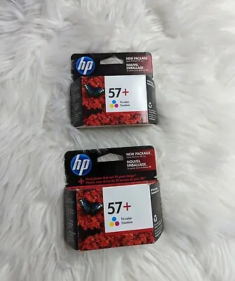HP Pinter Ink Cartridges 57 + Tri Color Lot Of 2 New 2011 Desk Office Jet Photo  • $13.26