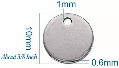 10 Metal Stamping Blanks Stainless Steel Circle Charms Engraving Blanks 10mm • $4.19