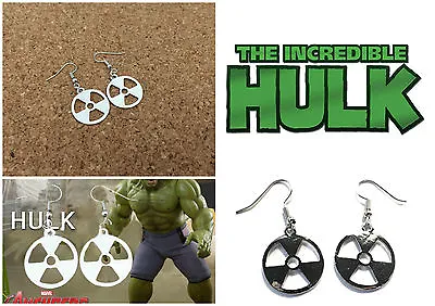 Marvel Comics Hulk Gamma Radiation Dangle Earrings W/Gift Box USA Seller • $8.97