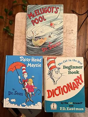 Vintage Dr. Seuss LOT Of 3 Books;McELLIGOT’S Pool Daisy-Head Mayzie Dictionary • $34.99