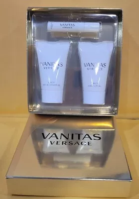 VERSACE VANITAS For Women 3 Pcs SAMPLE SET 0.06 Oz EDP Spray + LOTION Shower Gel • $14.90