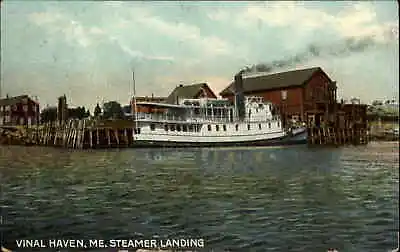 VINALHAVEN ME Steamer Steamship Ferry Landing C1910 Postcard • $5.80