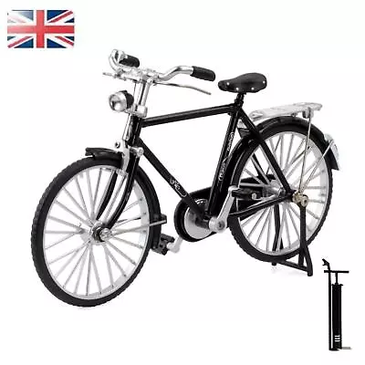 Mini Bicycle Model Kit Miniature 1:10 Scale Retro Bicycle Alloy Bicycle Toys • £16.14