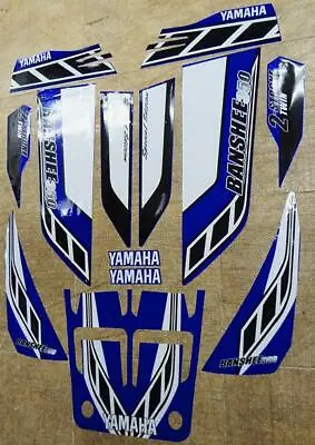 Yamaha Banshee Quad Stickers Graphics Decal 13pc Special Edition Blue/White ATV • $56.99