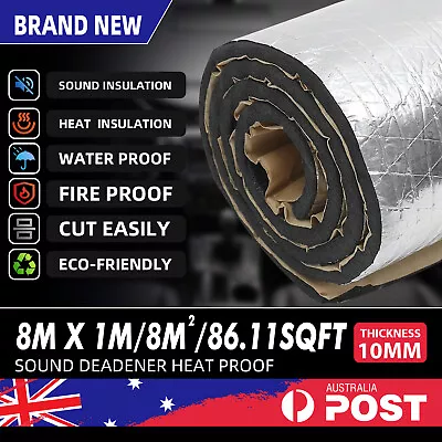 8m² Sound Deadener Heat Proof Insulation Noise Proofing Foam Car Auto Shield AU • $137.47