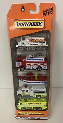 Vintage Matchbox Diecast 5 Pack Gift Set EMERGENCY RESCUE 1998 NIB Mattel • $15.39