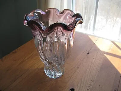 Shannon Crystal Designs Of Ireland Graduated Purple Colored Vase 9.5  • $34.99
