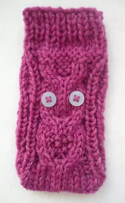 Hand Knitted Mobile Phone Case/Cover/Pouch/Sock   Owl Design 99p • £0.99