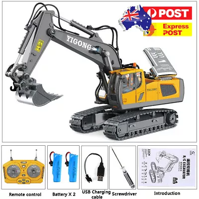 Remote Control Excavator Digger Construction RC Truck Vehicle Toys For Kids Gift • $40.69