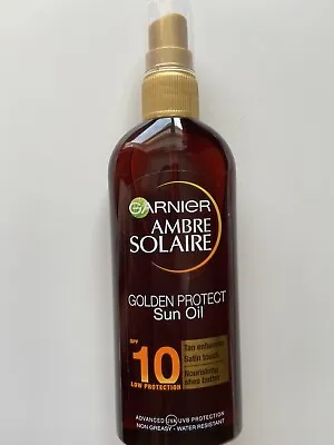 £7.99 • Buy Garnier Ambre Solaire SPF10 Golden Protect Sun Oil Spray 150ml