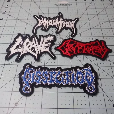 GRAVE IMMOLATION CRYPTOPSY DISSECTION Sew On Patch Death Metal Band Logo • $19.99