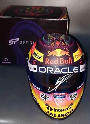 F1 Sergio Checo Perez Signed Mexico Gp Helmet 1/2 Red Bull Photoproof Formula 1 • $500